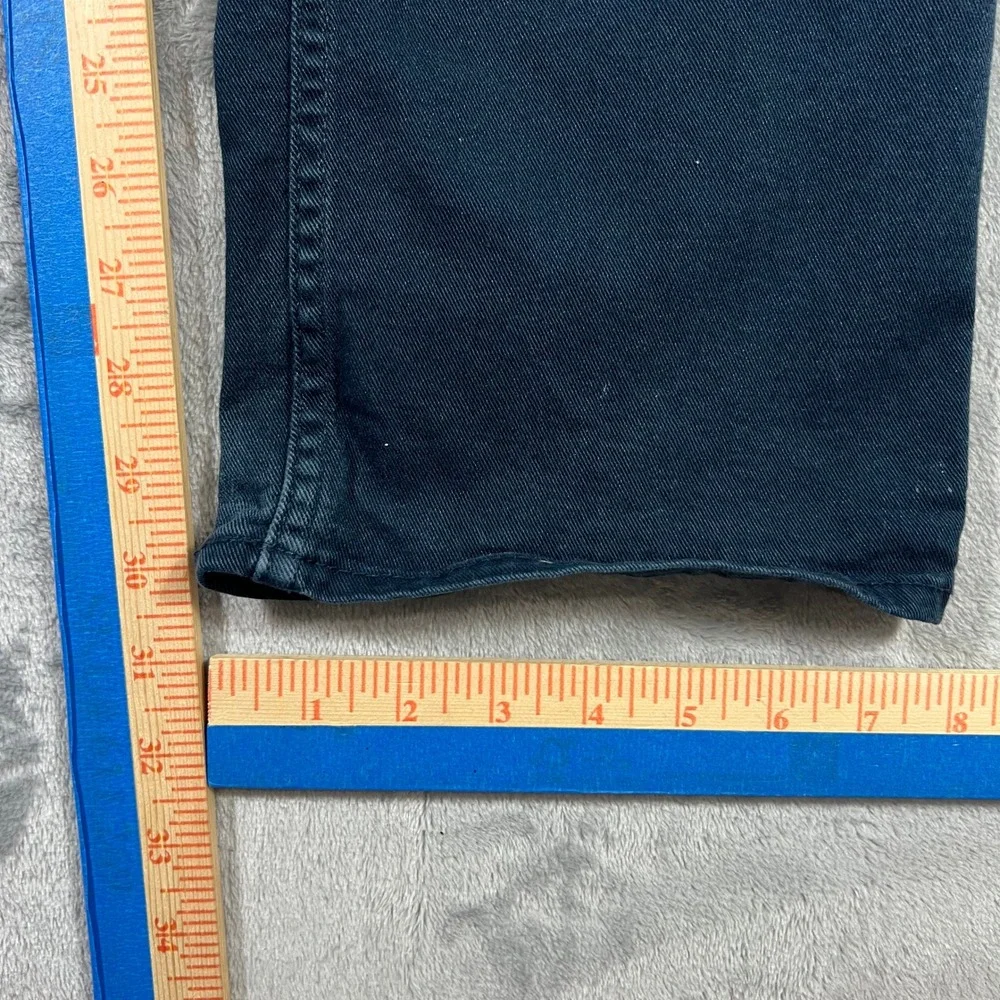 DAVID BITTON BUFFALO Sam-X Slim Straight Jeans Mens 34x32 Teal Blue Stretch Pant